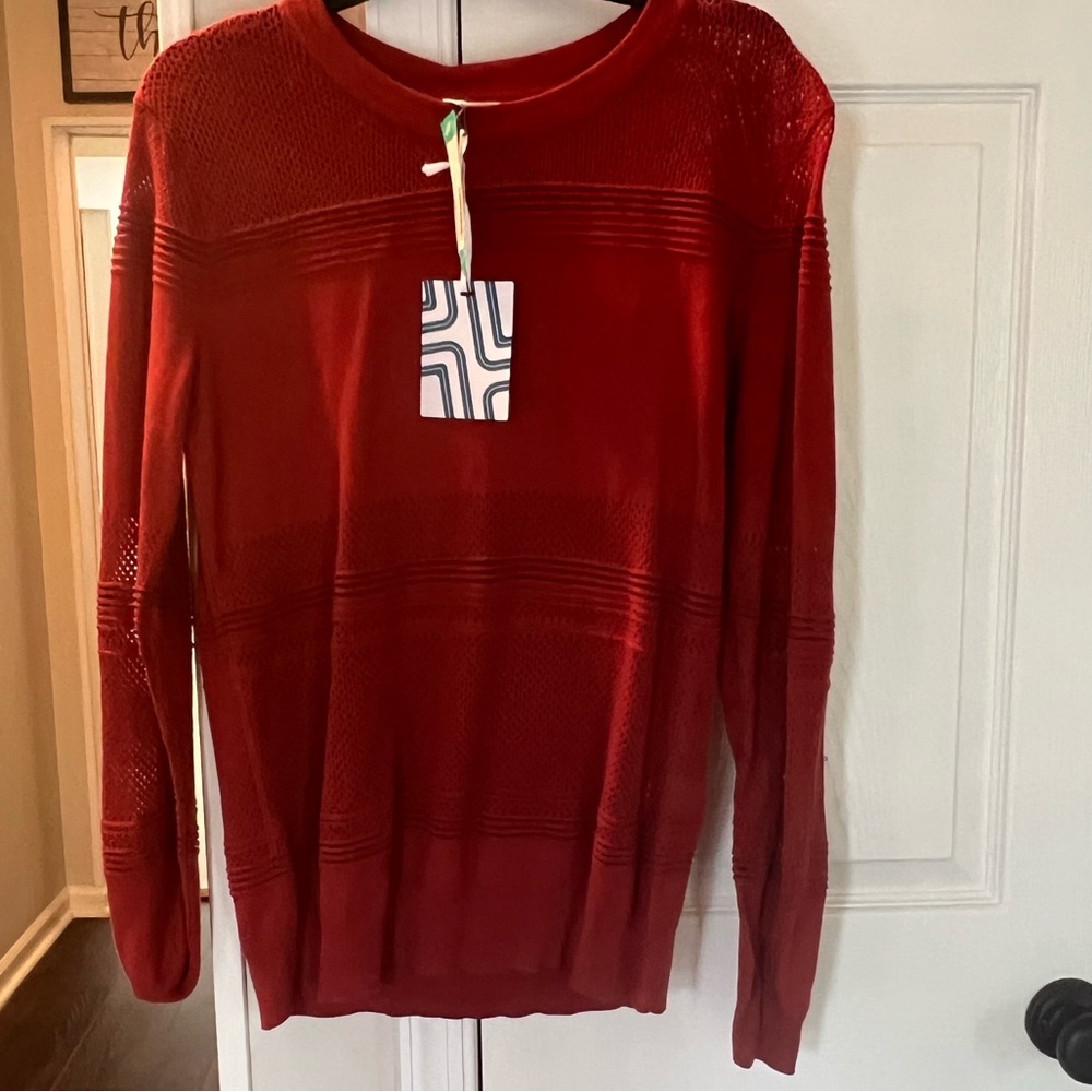 Market & Spruce Rust Orange Crew Neck Sweater Size Medium NWT